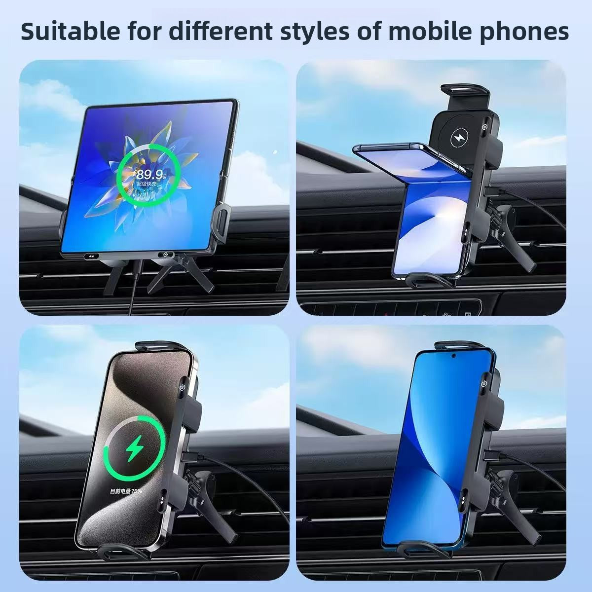 Auto trends Wireless charging phone holder